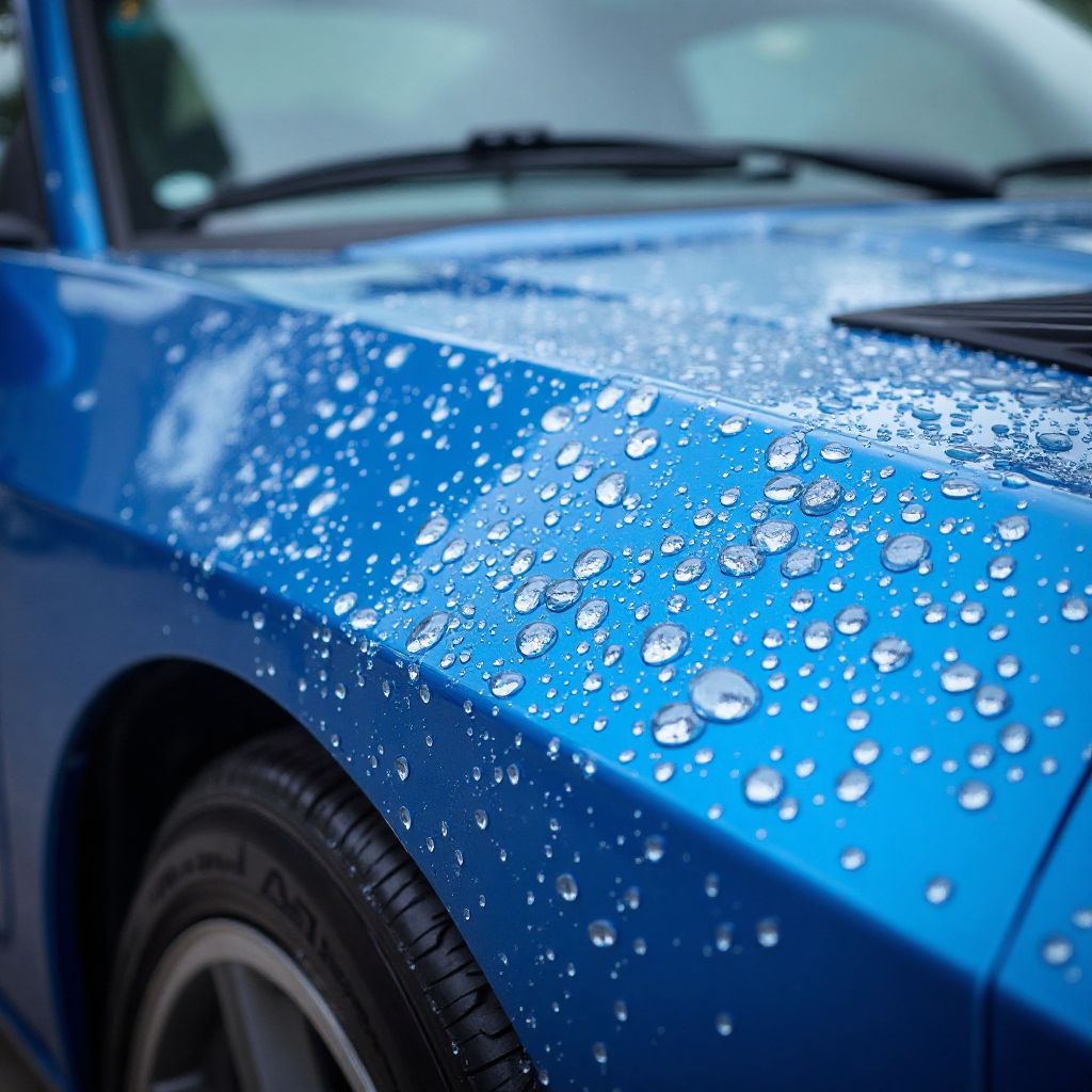 Výsledek čištění a voskování vozidla